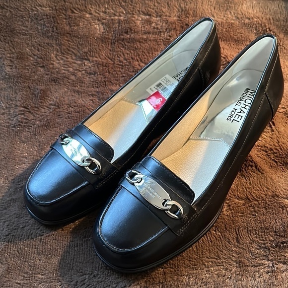 MICHAEL MICHAEL KORS Lainey Mid Loafer Sz 6 Black, New without Box - Picture 1 of 12